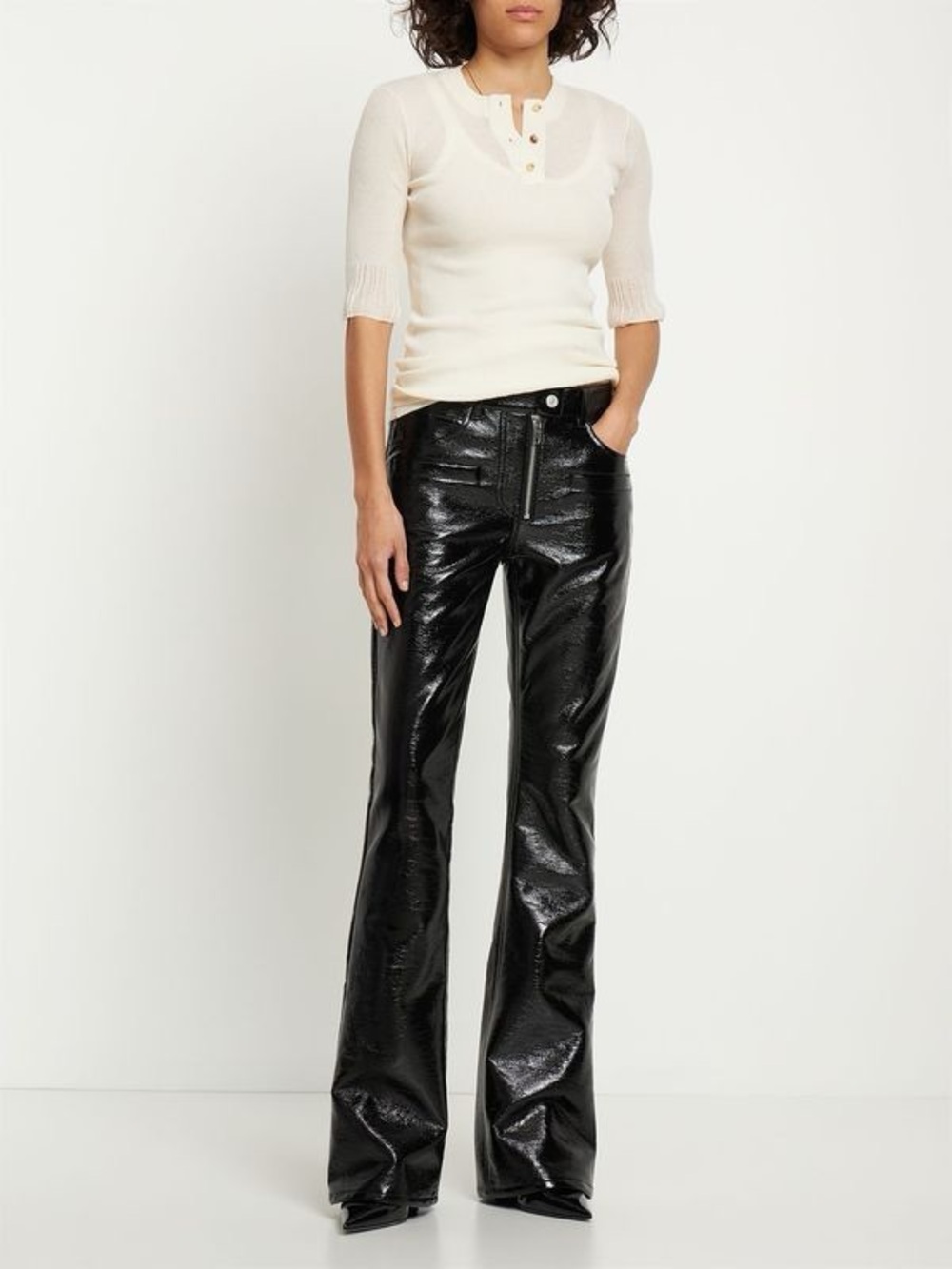 Courrèges Coated Cotton Vinyl Pants NWT